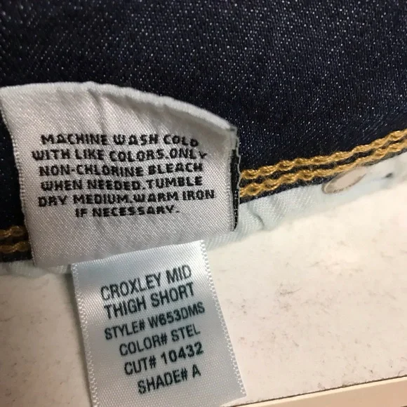 HUDSON Croxley Mid Thigh Short-Blue-Size 25 -Good Condition - Picture 10 of 16